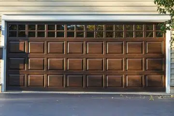 Faux-wood Craftsman-style garage door
