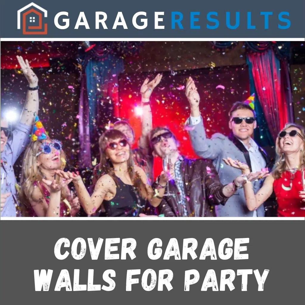 how to cover garage walls for party