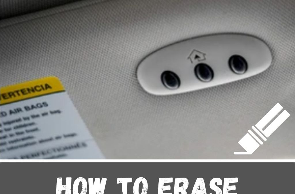 How to Erase Garage Door Opener Codes From a Car