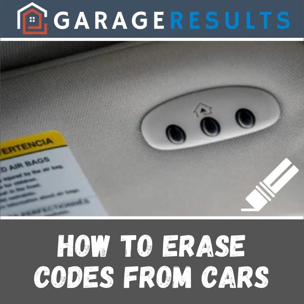 how to erase garage door opener codes from car feature