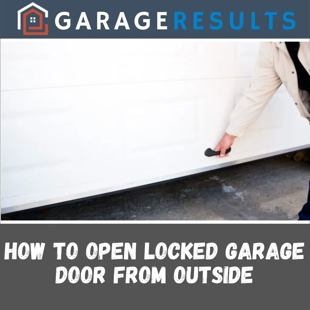 man showing how to open a locked garage door from the outside