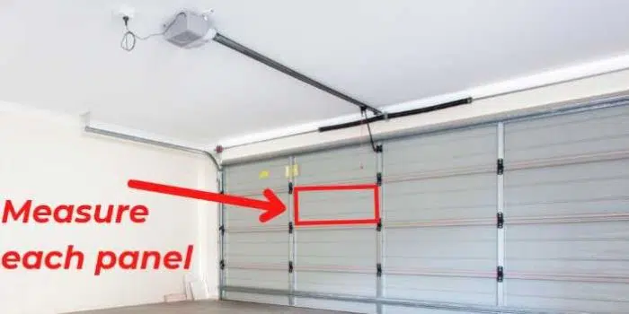 Measuring recessed garage door panels before cutting insulation