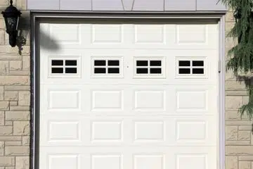 Single-car Prairie-style garage door