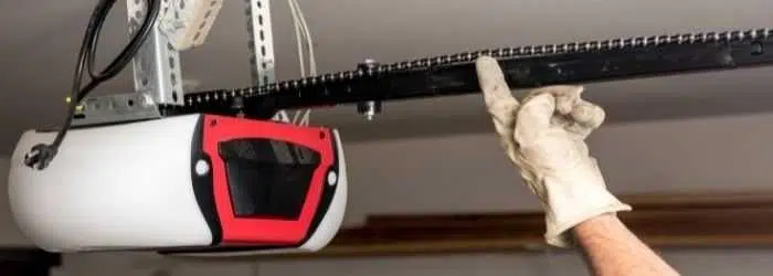 Chain drive garage door opener rail