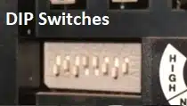 Craftsman garage door opener with 8 or 9 DIP switches