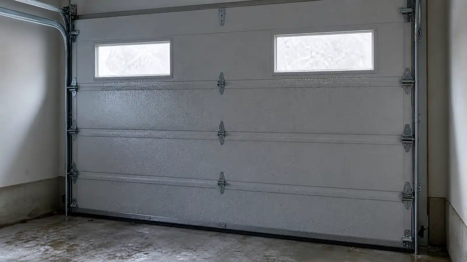garage door condensation winter hero