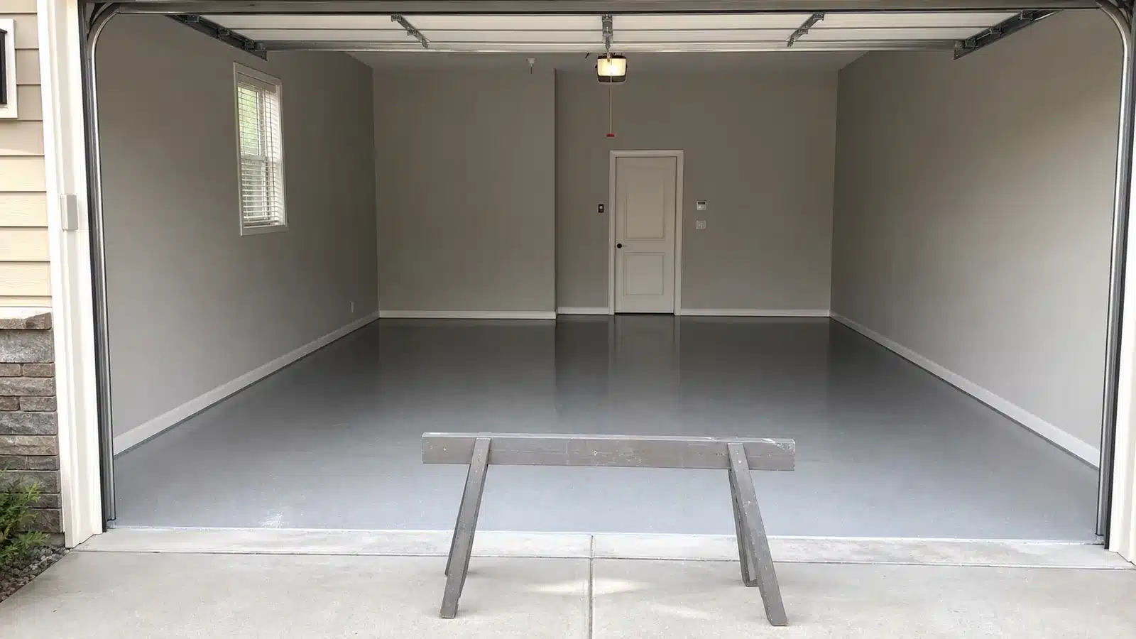 garage floor epoxy dry cure times hero